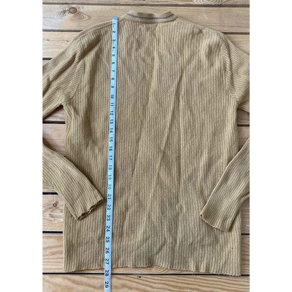 Vtg ROOS ATKINS Button Up Wool Cardigan Sweater L - Picture 5 of 7